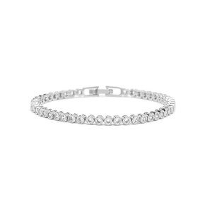 Rhodium tennis bracelet